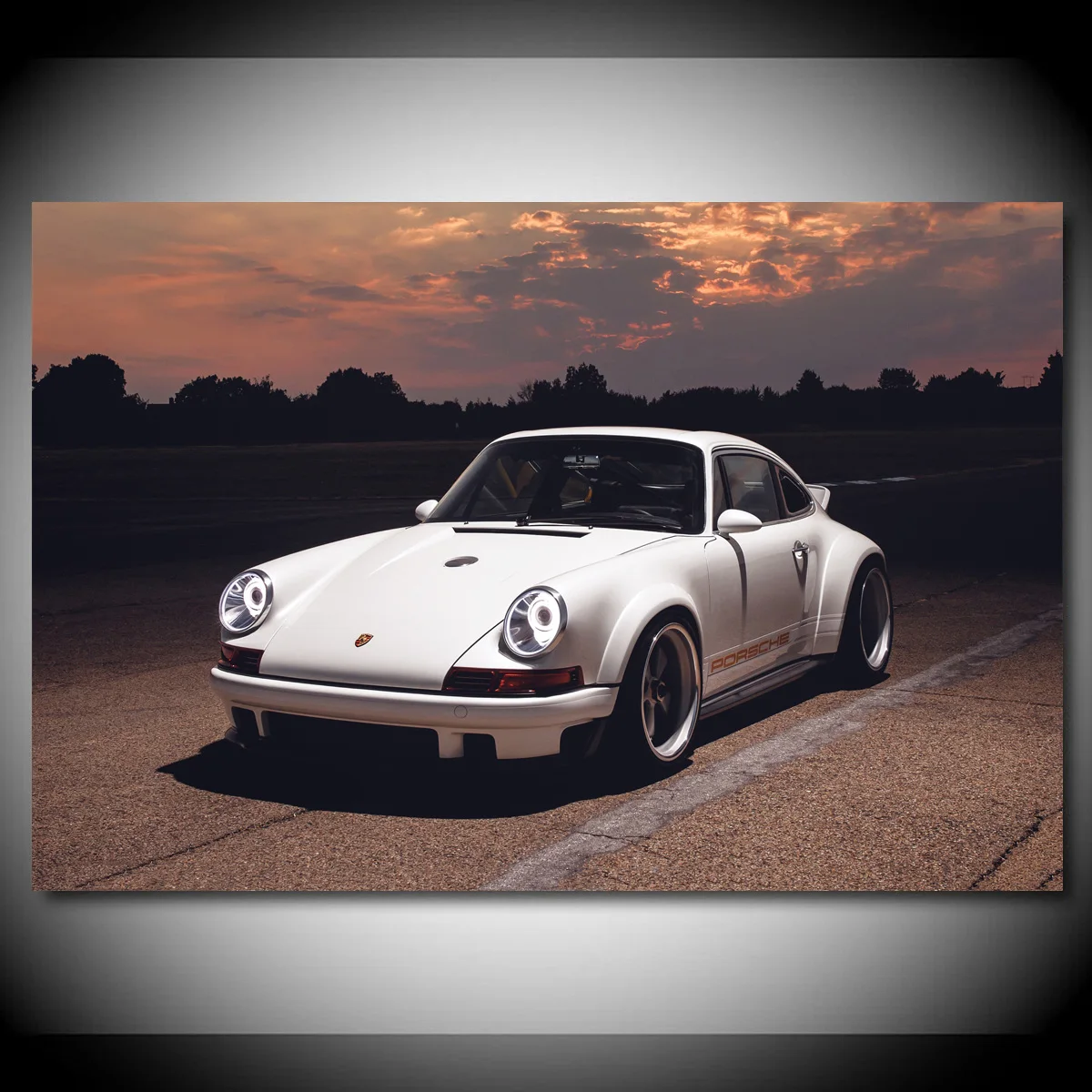 

Porsches 911 2018 DLS одиночная белая спортивная машина домашний декор плакаты на холсте печатная Настенная картина Декор для гостиной