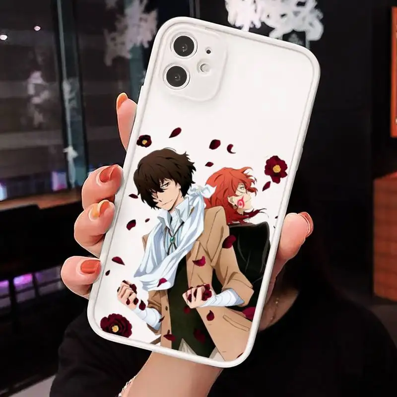 

apan anime bungou stray dogs Dazai Phone Case Matte Transparent for iPhone 7 8 11 12 s mini pro X XS XR MAX Plus cover funda