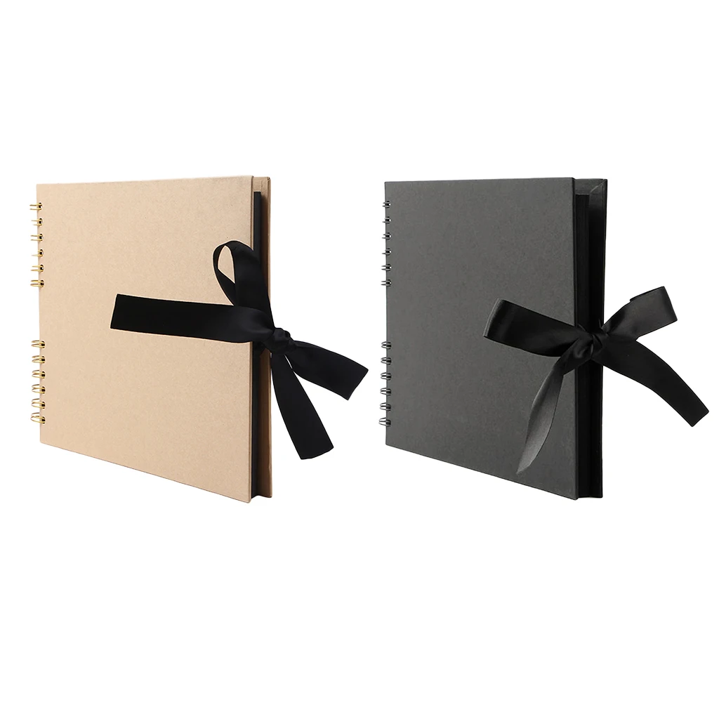 40 страниц формата А4 крафт бумажный альбом с бантом фотоальбом семейный памяти