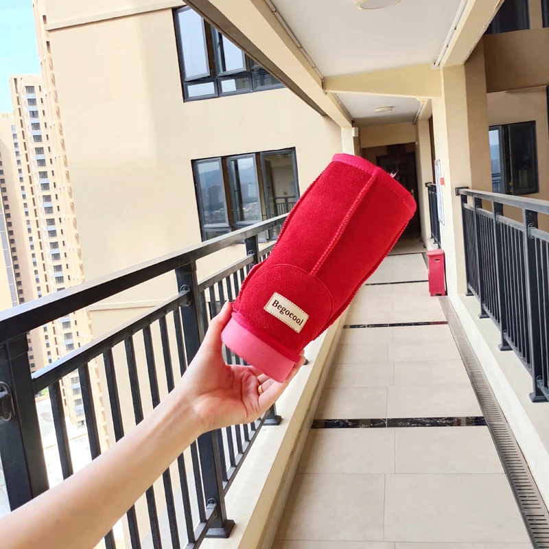 Begocool зимние сапоги для женщин из натуральной коровьей замши Классические Модные