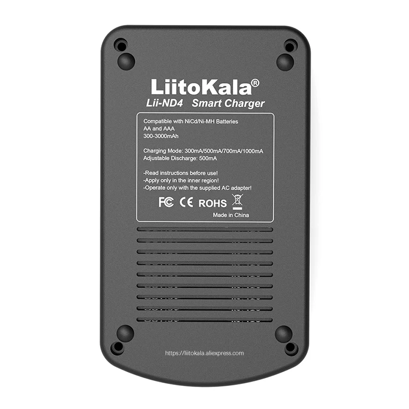 LiitoKala Lii-ND4 NiMH/Cd зарядное устройство aa aaa ЖК-дисплей и тестовая емкость