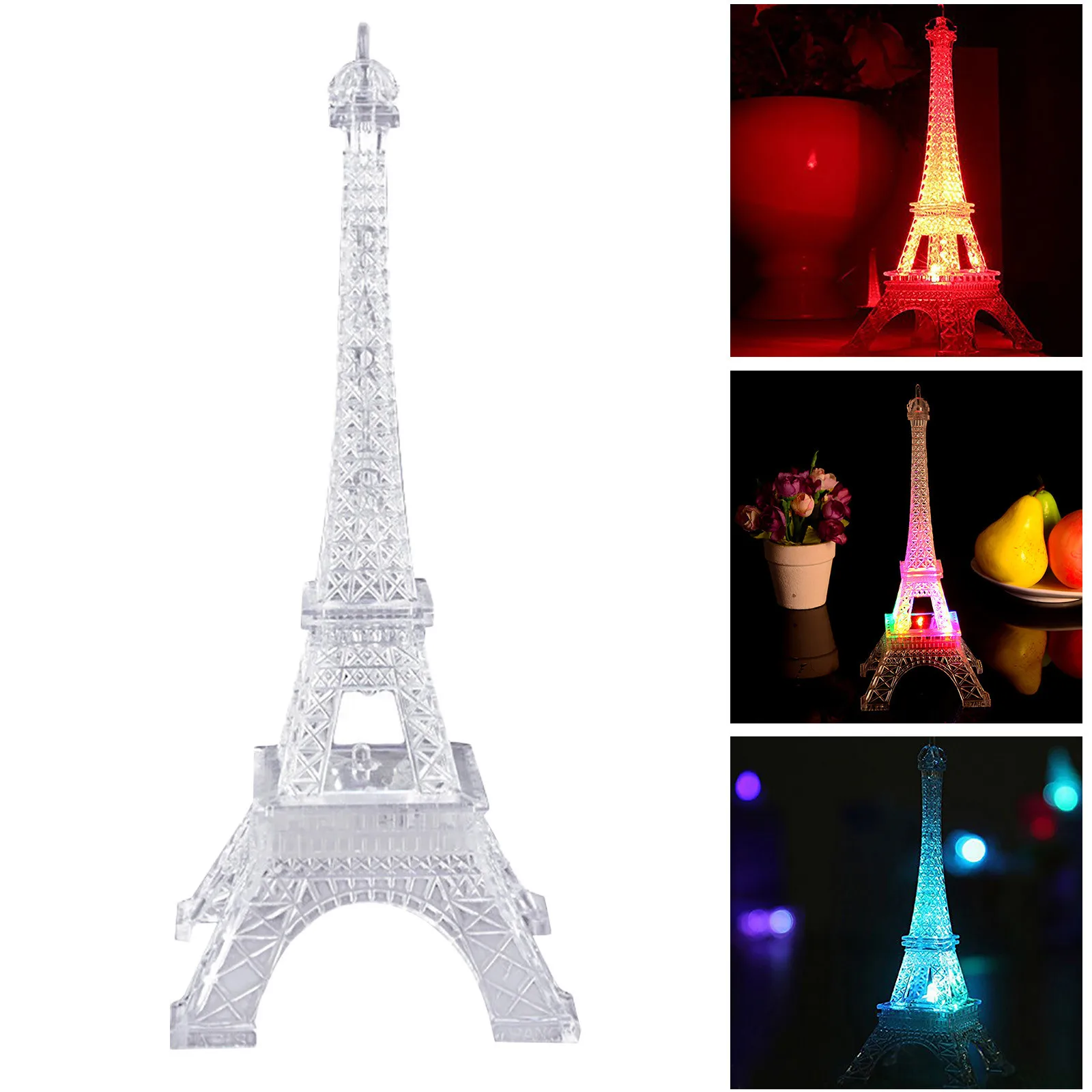 Романтическая светодиодная ночная лампа-фигурка "Эйфелева башня" для украшения домашнего офисного стола спальни на свадебные торжества 2021 года.