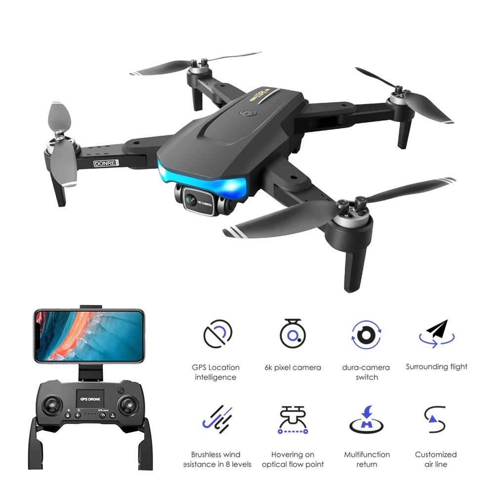 

Mini GPS Camera WiFi FPV Professional Aerial Drone 6 Axis Foldable RC Quadcopter Aircraft Altitude Hold Headless Mode Kids Gift