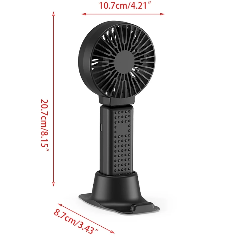 

Portable Handheld Fan USB 3000mAh Power Bank Charging Base G6DD