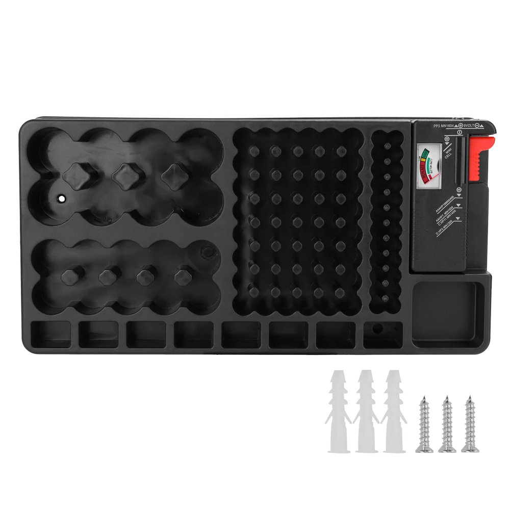Portable Convenient Storage Cell Organizer With Tester Holder Case Box Checker DIY Kit |