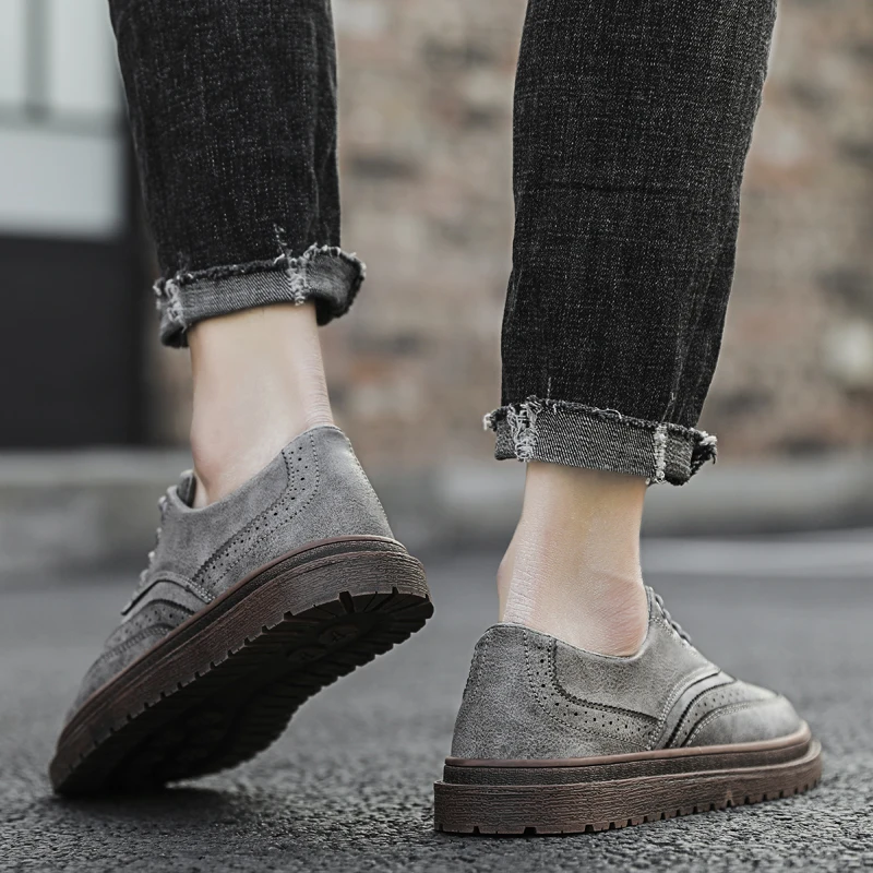 Новинка 2021 мужские кожаные мокасины в британском стиле ретро Повседневная