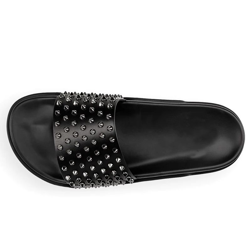 2020 тапочки со стразами для мужчин с открытым носком черный белый цвет из