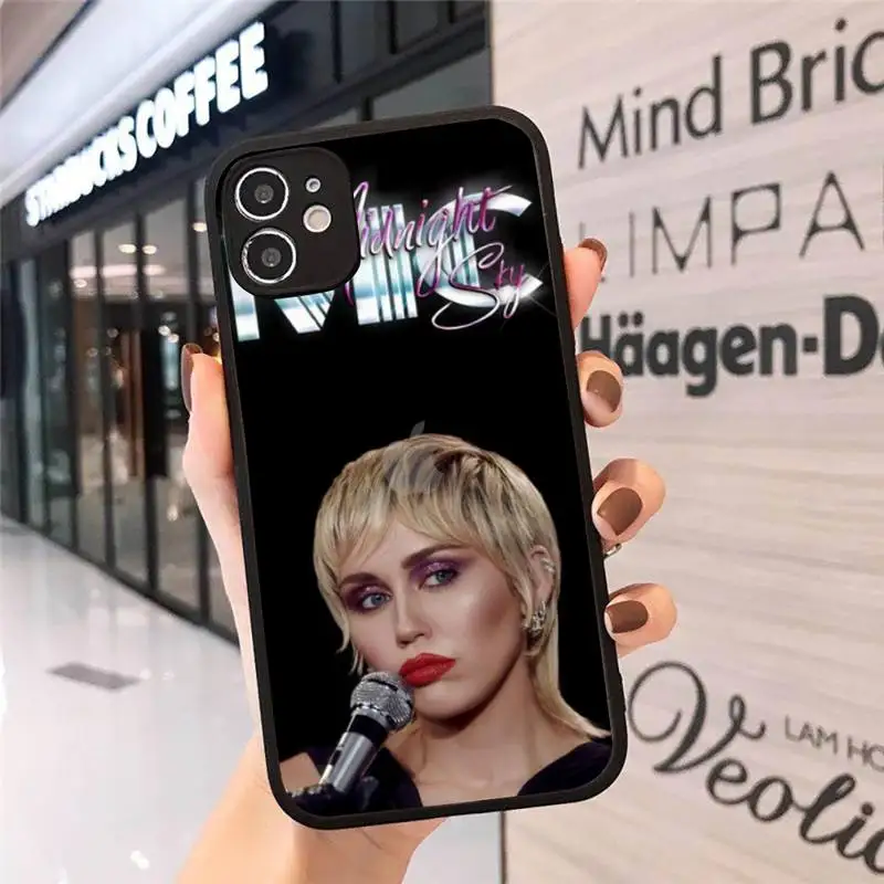 

American singer Miley Cyrus Phone Cases Matte Transparent for iPhone 7 8 11 12 s mini pro X XS XR MAX Plus cover funda