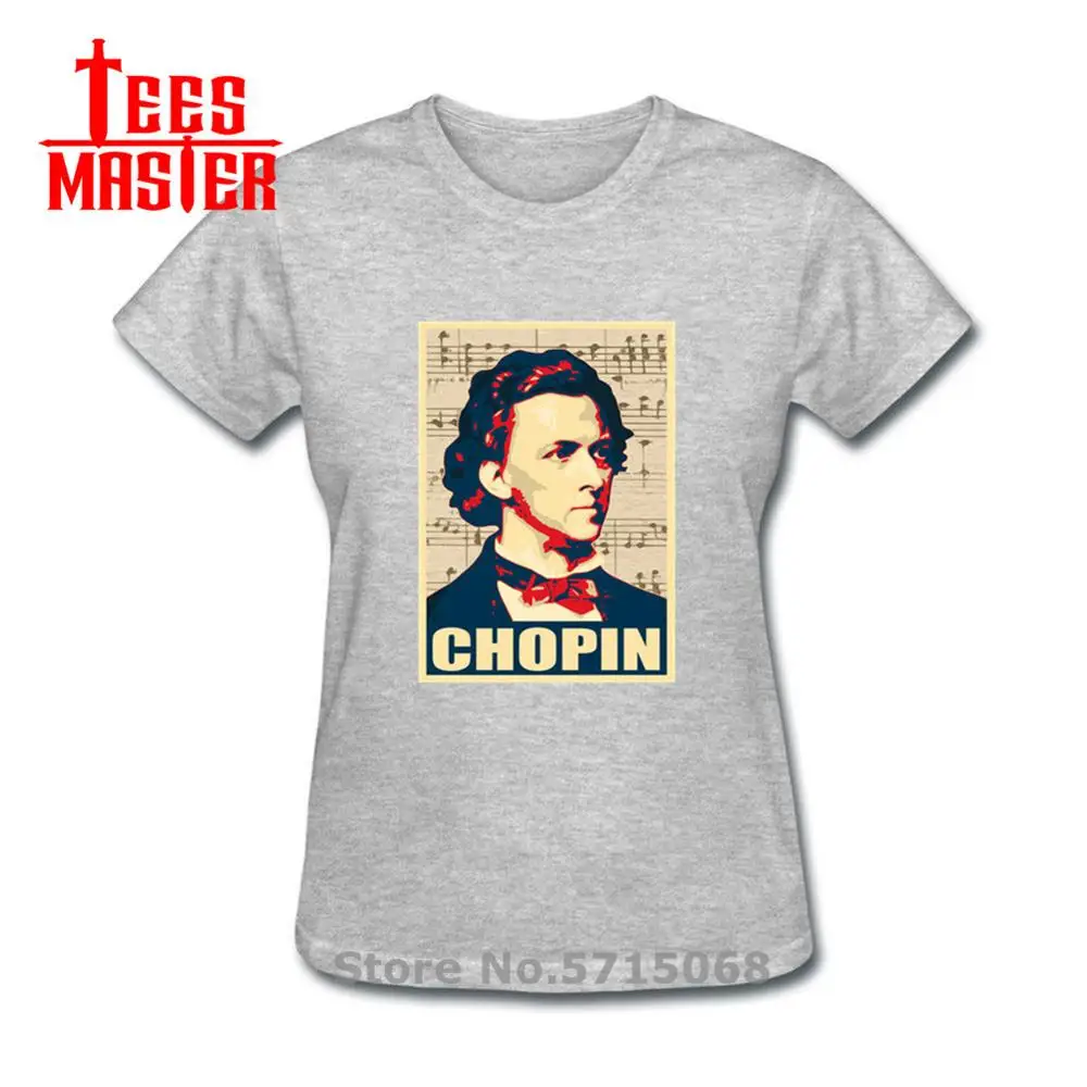 Народного творчества Шопена композитор плакат футболки пианино Футболка