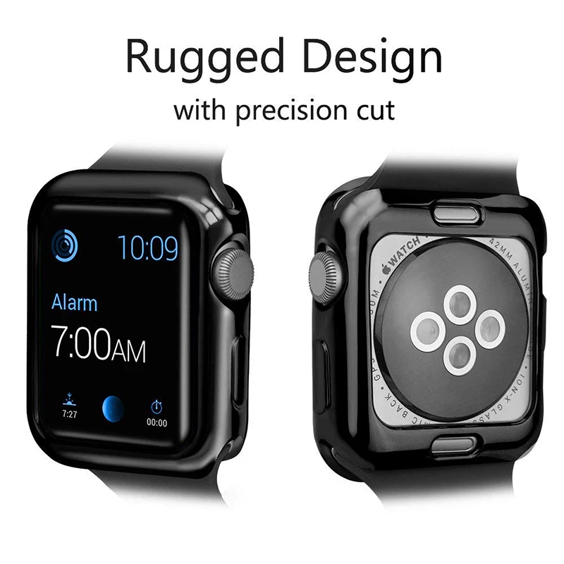 Чехол для Apple Watch чехол 44 мм 40 iwatch 38 42 аксессуары мягкая оболочка защитный бампер