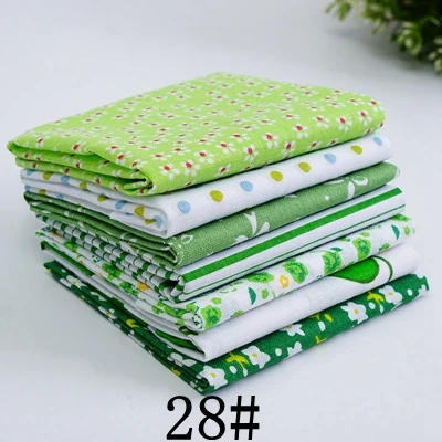 28 7pcs 25X25cm 25x25 см или 10x10 см хлопчатобумажная ткань с принтом для шитья стеганые ткани для лоскутного рукоделия аксессуары ручной работы T7866 - Цвет: 28 7pcs 25X25cm