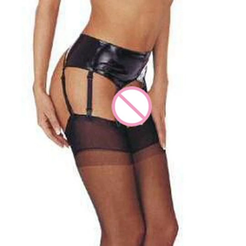 Женское сексуальное нижнее белье латексные брюки с 6 подвязками эластичная