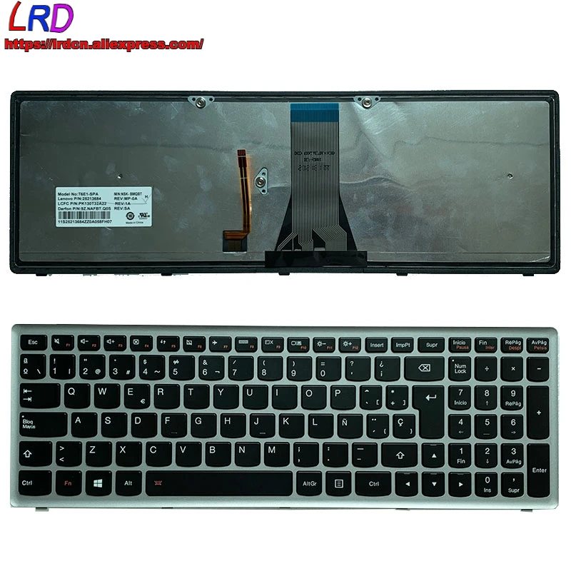 Клавиатура с испанской подсветкой для ноутбука Lenovo G500S G510s G505s S510P Flex1 15 Z510 25213684
