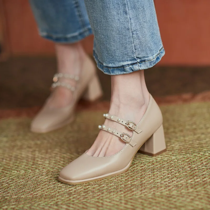 

Japanese retro lolita women pumps mary janes pointed toe student girls platform ankle-strap buckle bullock office lady shoes