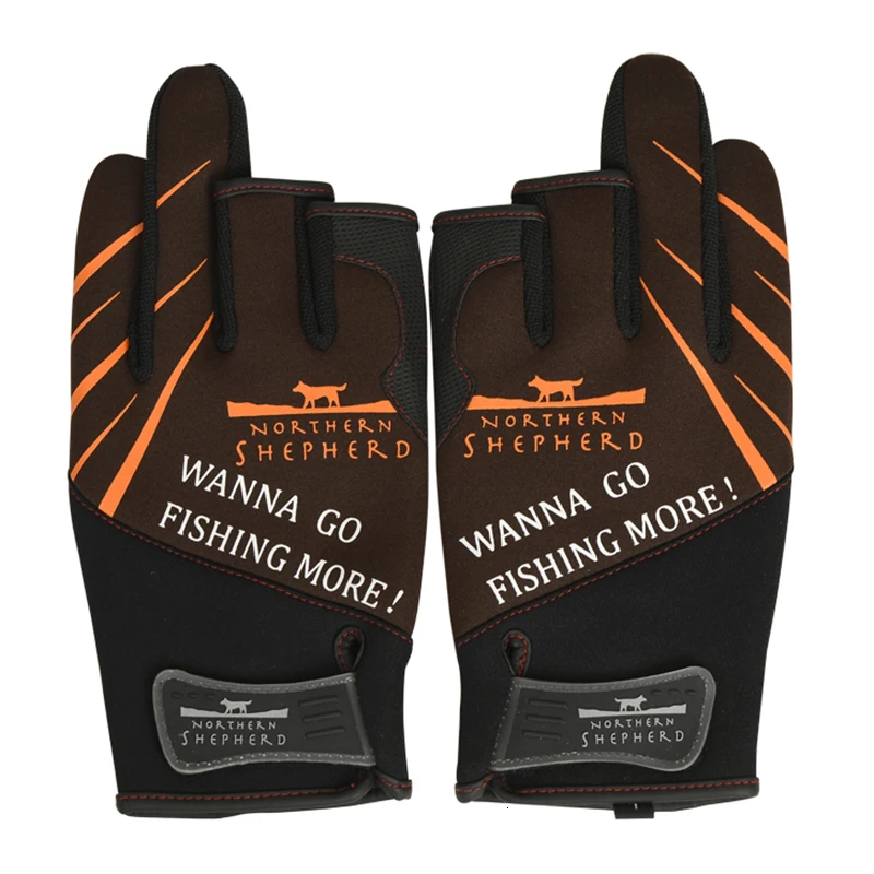 Японские брендовые профессиональные рыболовные перчатки с тремя пальцами