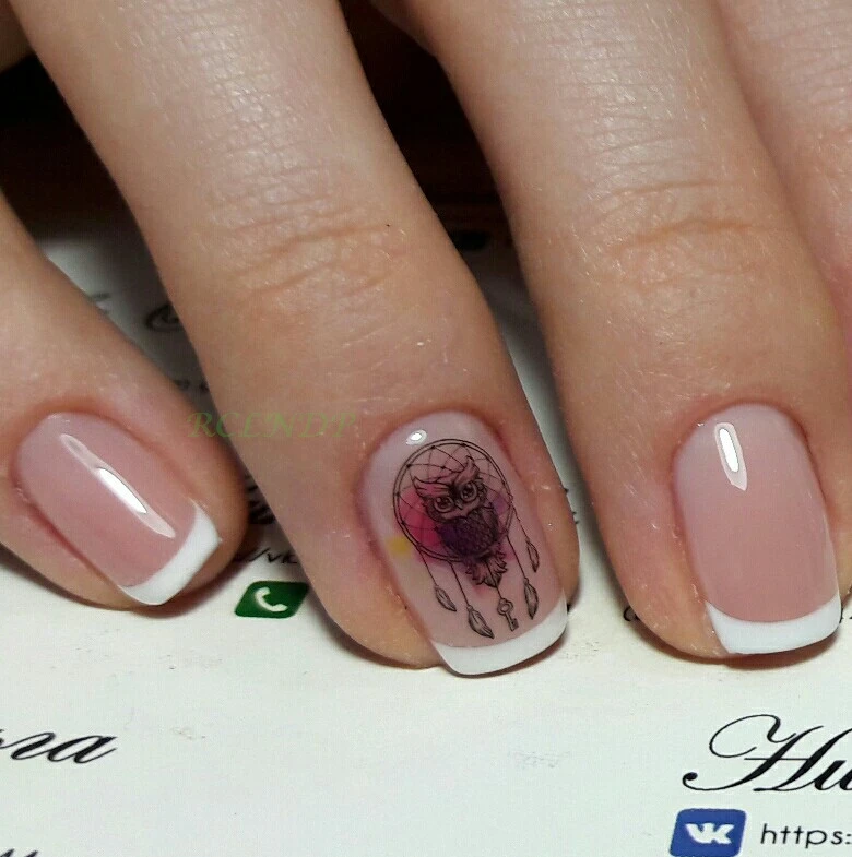 Наклейка на воду для слайдер украшения ногтей акварельные чернила крупного