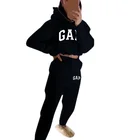 Женский спортивный костюм из 2 предметов, повседневный спортивный костюм с толстовкой и брюками, однотонный спортивный костюм для дома, 2022