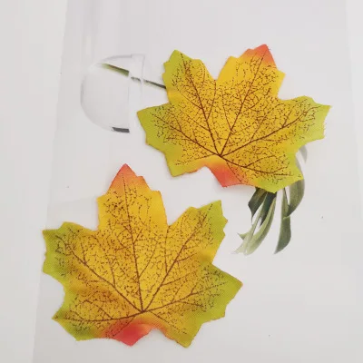 Small-3 50 шт. 7*8 9*10 см живой искусственный шелк с кленовыми листьями для дома Свадебные декоративные аксессуары для вечеринок Скрапбукинг, украшение из искусственных цветов для листьев - Цвет: Small-3