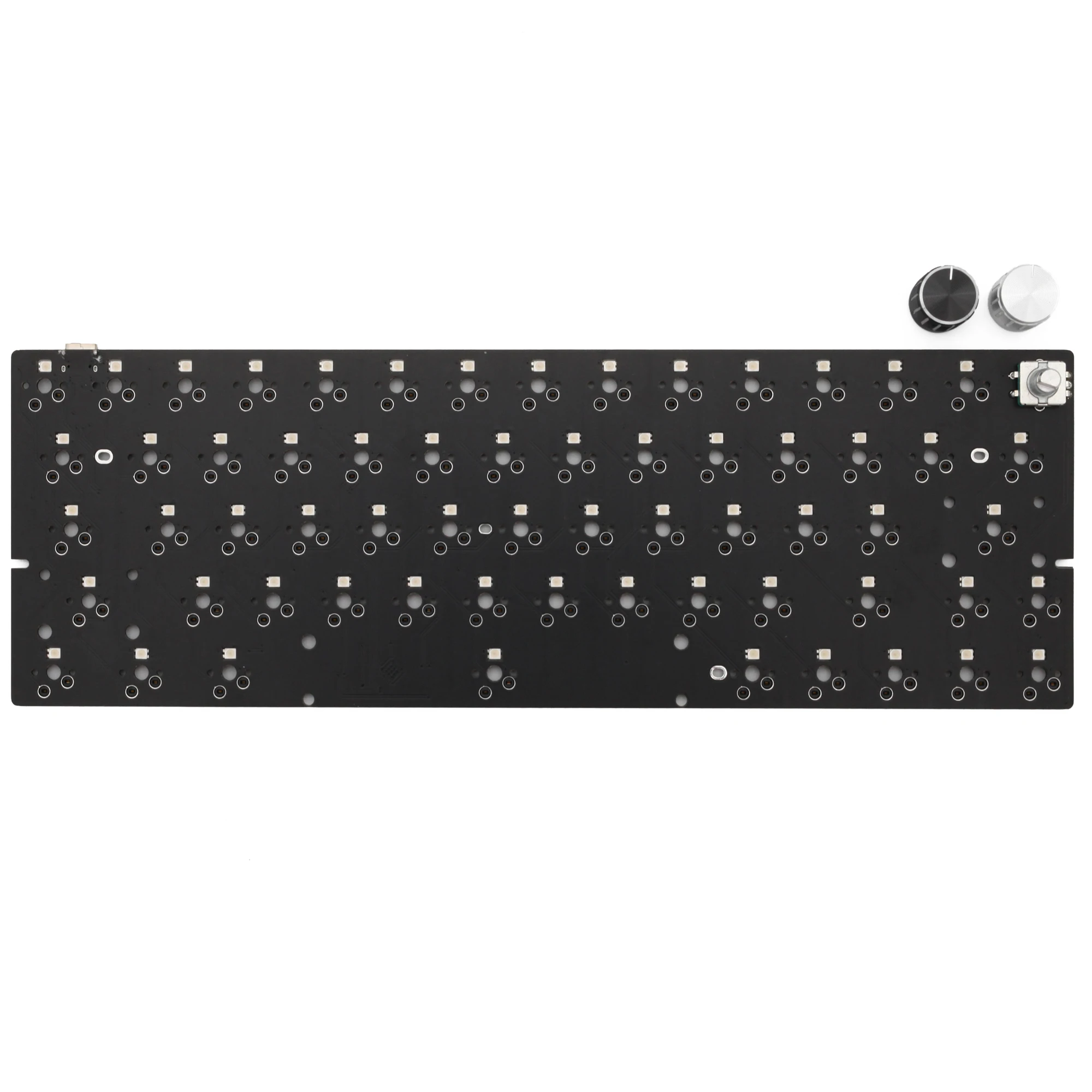 

BM60EC BM60 EC RGB 60% GH60 HOT SWAPPABLE CUSTOM MECHANICAL KEYBOARD PCB PROGRAMMED QMK VIA RGB SWITCH TYPE C ROTARY KNOB