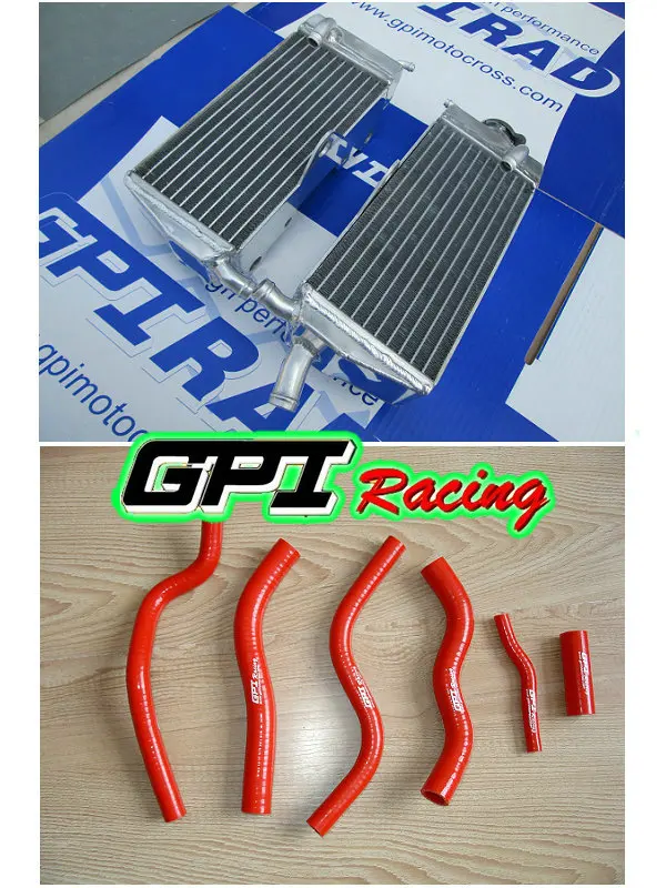 Алюминиевый радиатор и красный шланг для HONDA CR125R/CR125 1990 1997 91 92 93 94 95 96|Охлаждение