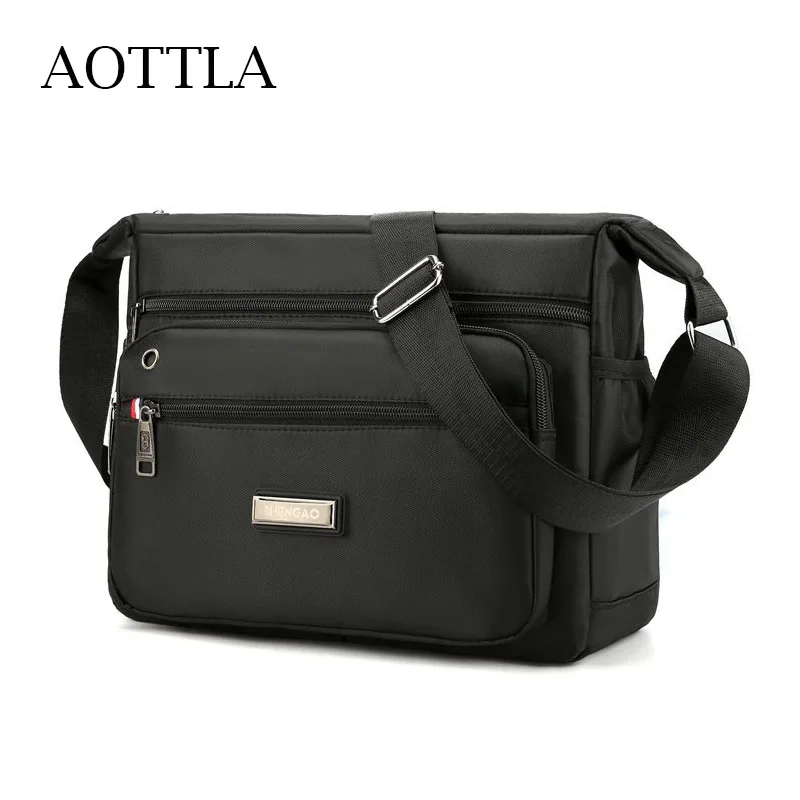 

Сумка на плечо AOTTLA мужская из ткани «Оксфорд», саквояж кросс-боди, универсальный брендовый чемоданчик для путешествий, деловая сумка
