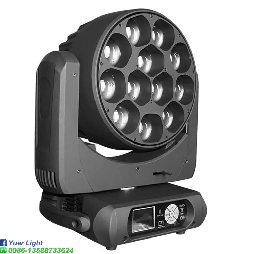 Профессиональный движущийся головной Светодиодный светильник пчелиный глаз 12x40