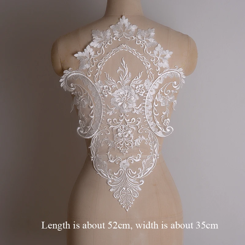 Бесплатная Доставка свадебные вышитые цветочные кружевные аппликации