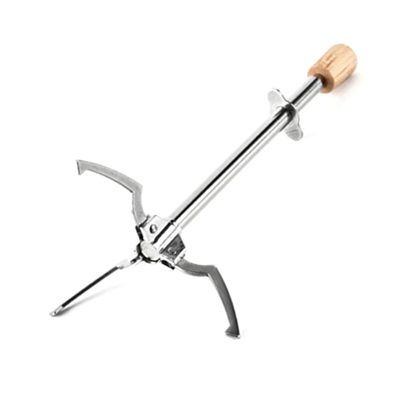 

TTLIFE 1Pc Triangle Tongs Clips 17cm Stainless Steel Multifunctional Non-Slip Ice Tongs Claw Bar Tools
