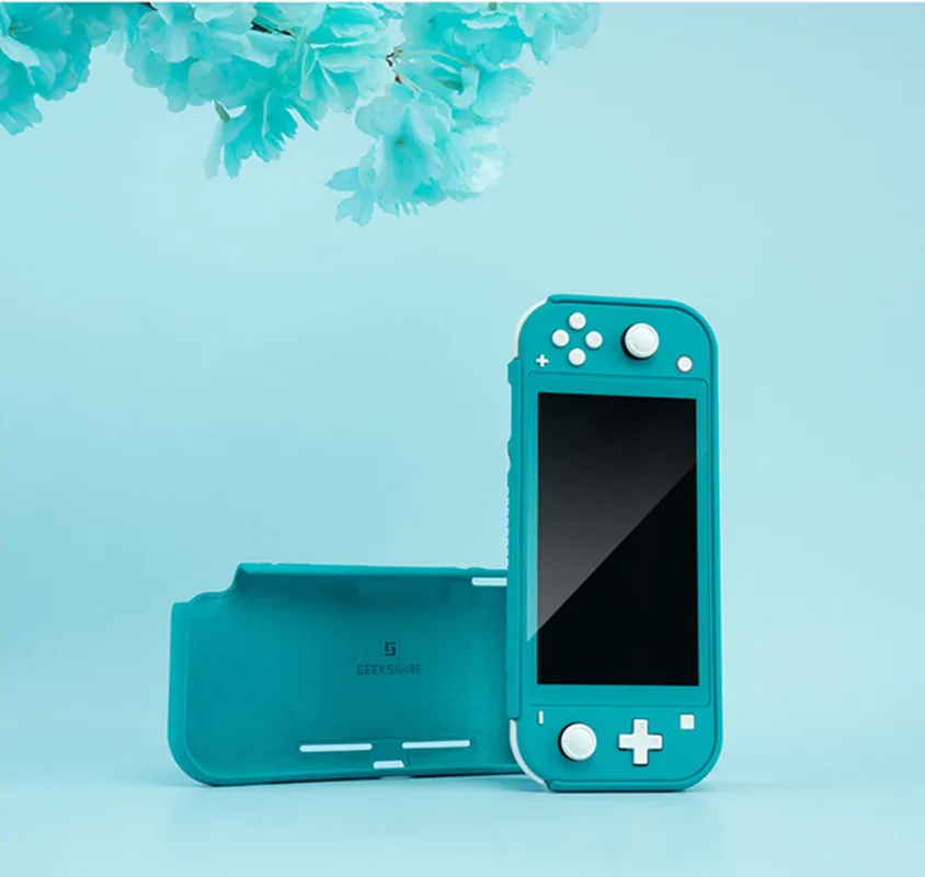 Чехол из жидкого силикона для Nintendo Switch Lite цветной розовый чехол NS Mini Shell Box