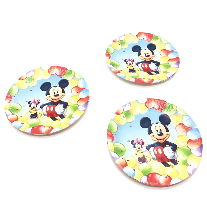 

20Pcs/40Pcs Balloon Mickey High Quality Party Decorations Supplies Mickey Birthday Party Paper Cups Plates Party Supplies Set