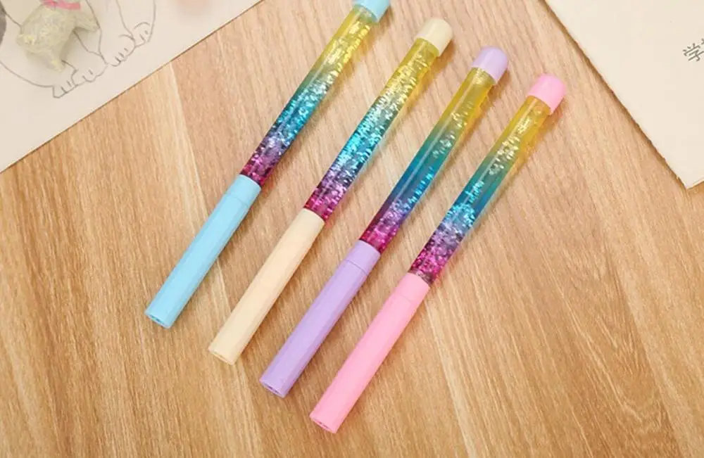 Новинка гелевая ручка с зыбучим песком милый мультяшный Канцелярский призовой