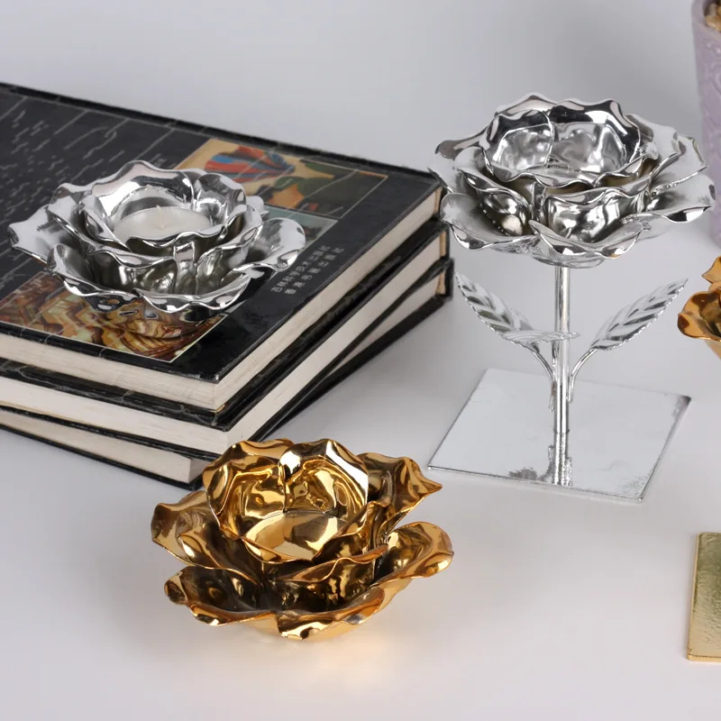 Керамические подсвечники с цветами многофункциональный креативный романтичный