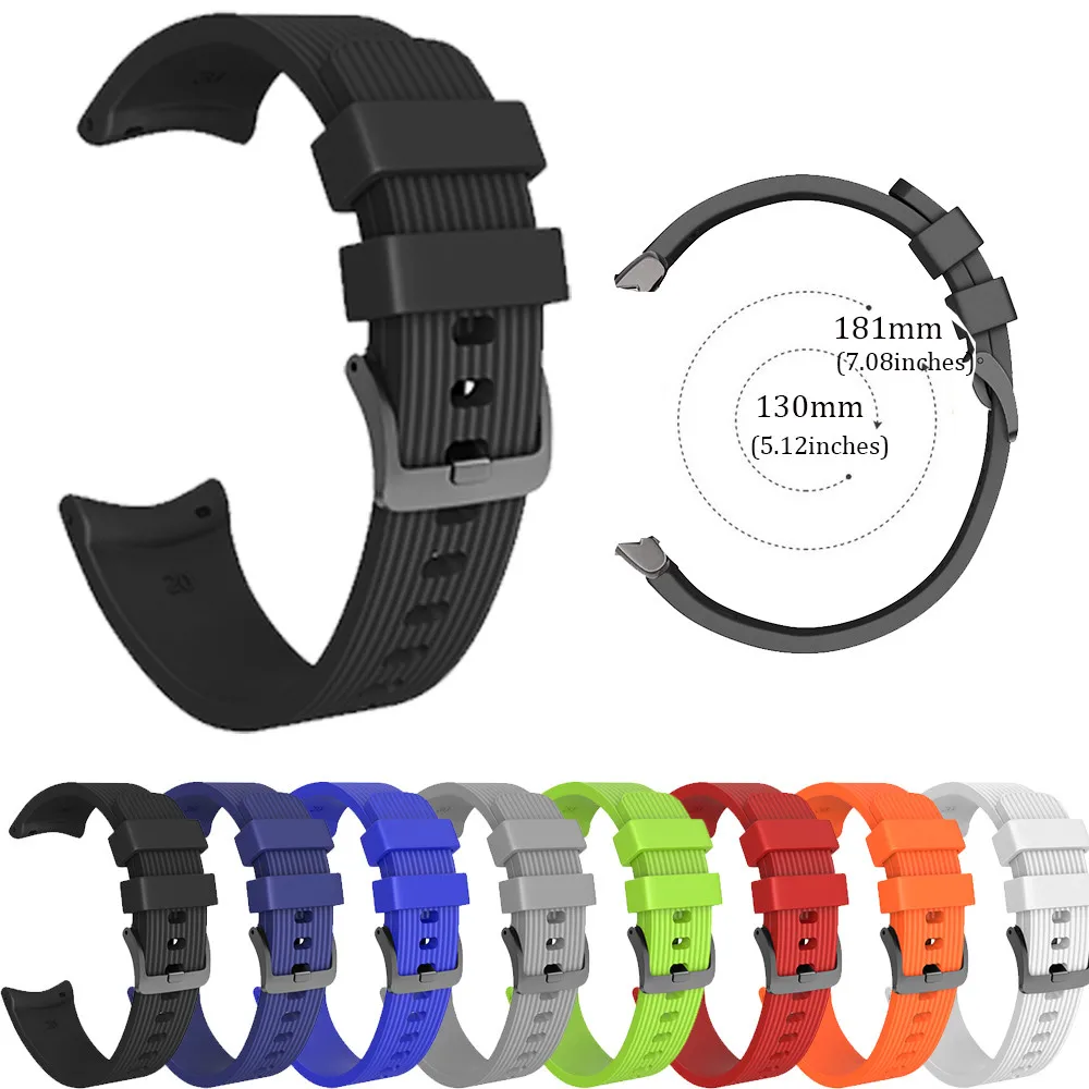 OTOKY сменный спортивный ремешок из силикагеля мягкий для часов samsung gear Sport S (181 мм)