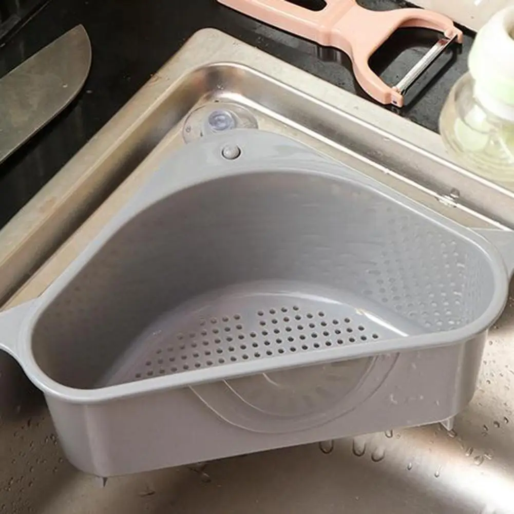 Кухонная треугольная раковина корзина для слива присоска держатель Органайзер
