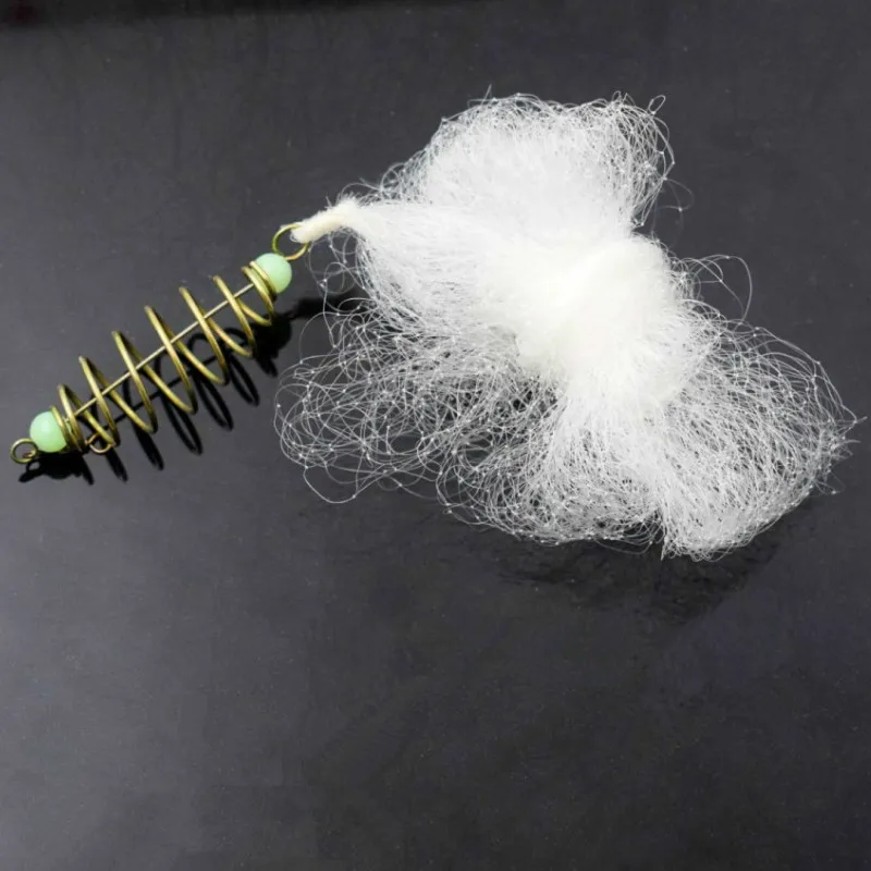 Медная пружина рыболовная сеть для мелководья с ночные светящиеся бусины