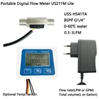 Цифровой расходомер US211M Lite, USS-HS41TA, 0,3-лмин, 5 В, расходомер, совместим со всеми нашими датчиками расхода воды с эффектом Холла iSentr