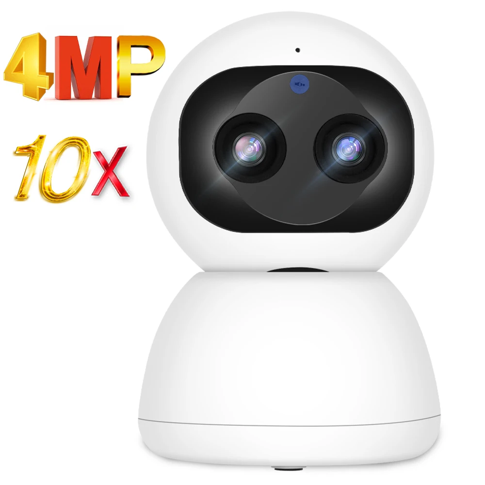 

IP Camera 4MP HD 10X Zoom Smart Home WIFI Camera Indoor Baby Monitor AI Human Detection Color Night Vision Video Surveillance