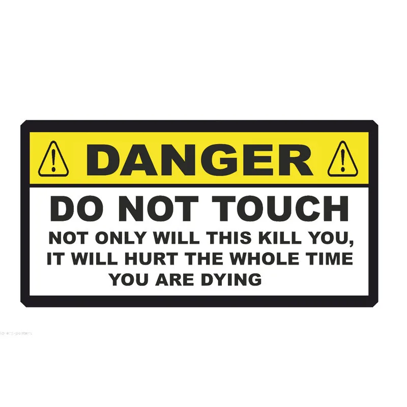 

Volkrays Funny Car Sticker Danger Not Only Will This Kill You Accessories Reflective Waterproof Sunscreen Vinyl Decal,6cm*13cm