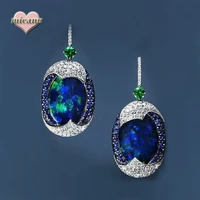 2019pendientes summer fashion earrings blue round personality retro holiday gift jewelry girl style ofertas relampago bisuteria