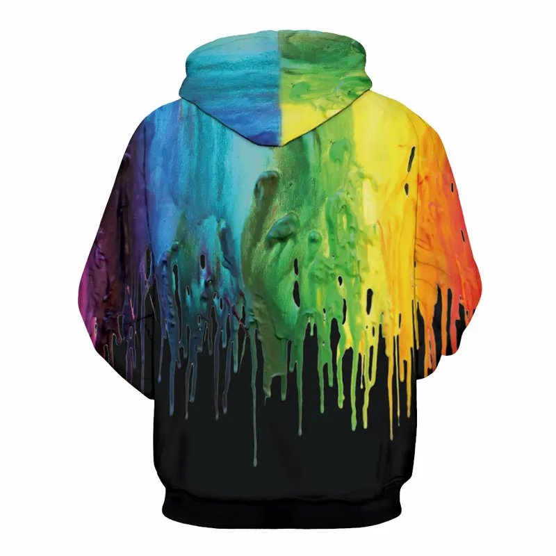 

BIANYILONG New Fashion Hooded Hoodies Men/Women Autumn Winter Thin Style Splash Paint 3d Sweatshirts Unisex Pullovers