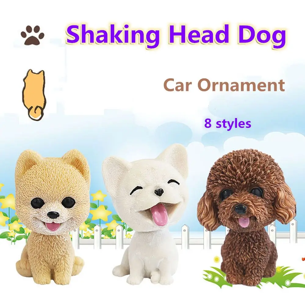 

1PC Cute Car Interior 8 Styles Vinyl Dashboard Ornament Nodding Puppy Car Swing Toys Shaking Head Dog