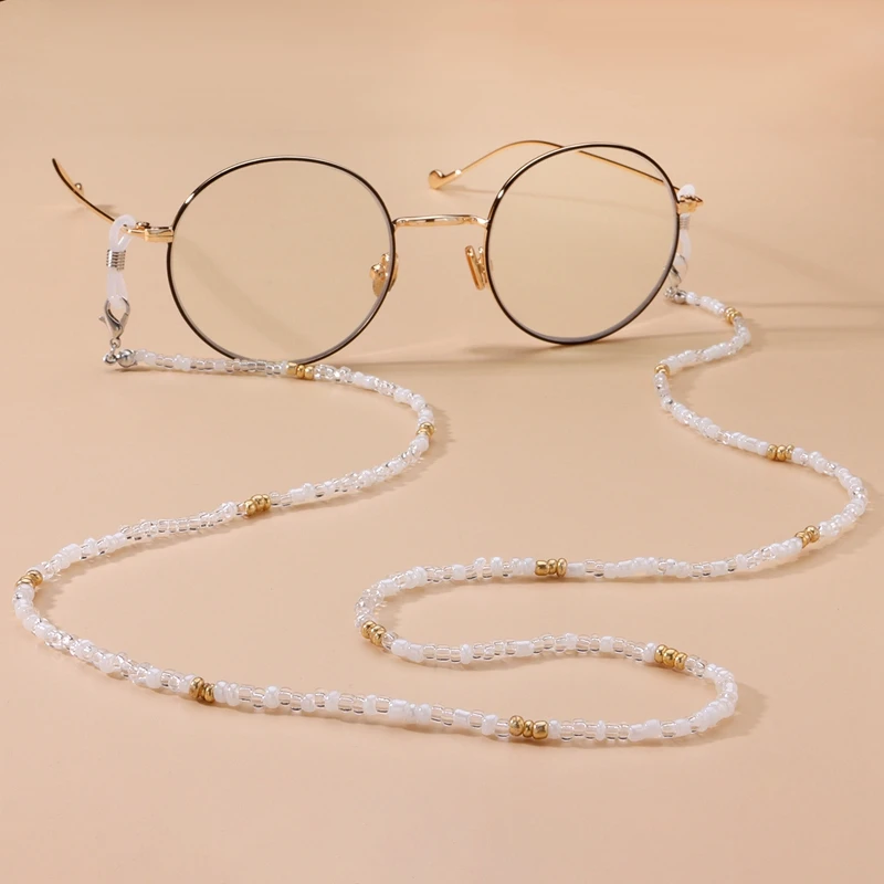 Шнурок с бусинами разных цветов для взрослых цепочка-маска бусины в виде риса