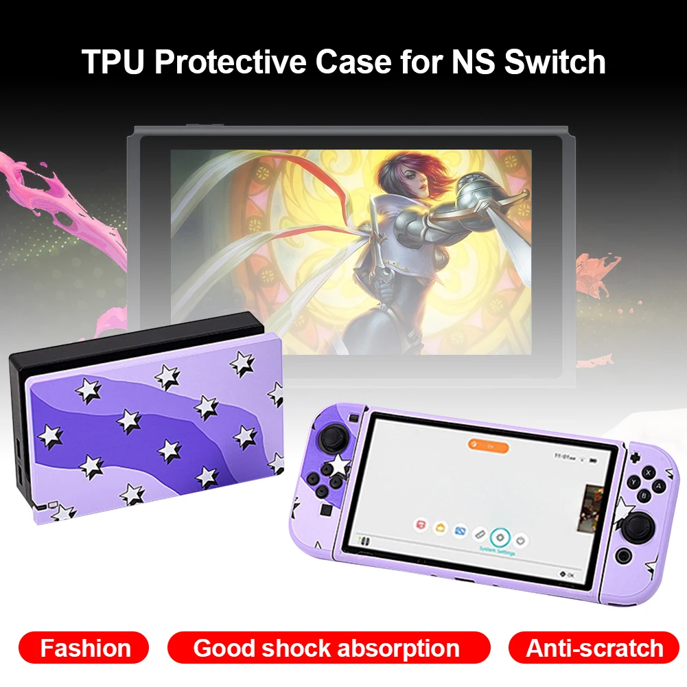 

NS Switch Case For Nintendo Switch Charging Dock Kawaii Cotton Ice Cream Cat Full Cover NS Game Console Base Shell 2021 New Cute