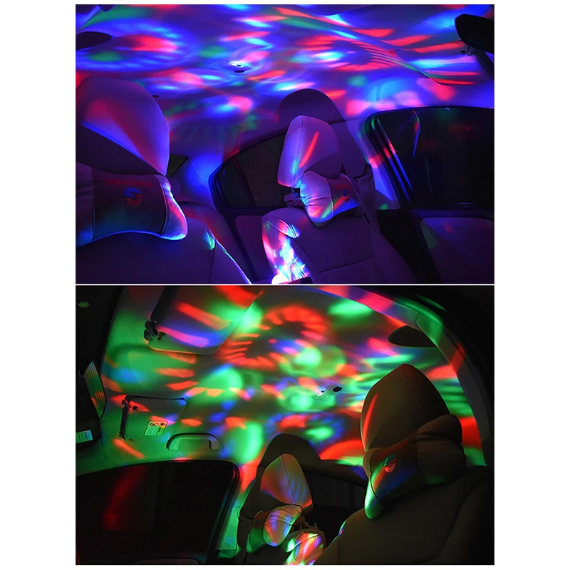 Миниатюрный шар CARCTR цветной светодиодный светильник RGB со звуковым управлением