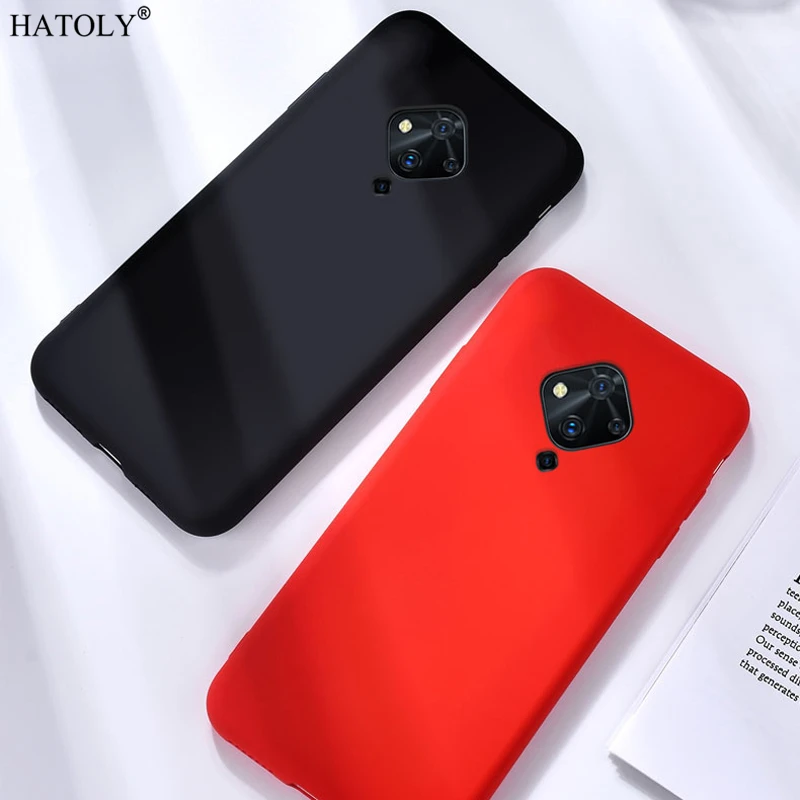 Мягкий жидкий силиконовый чехол для Vivo V17 бампер телефона одноцветная защитная