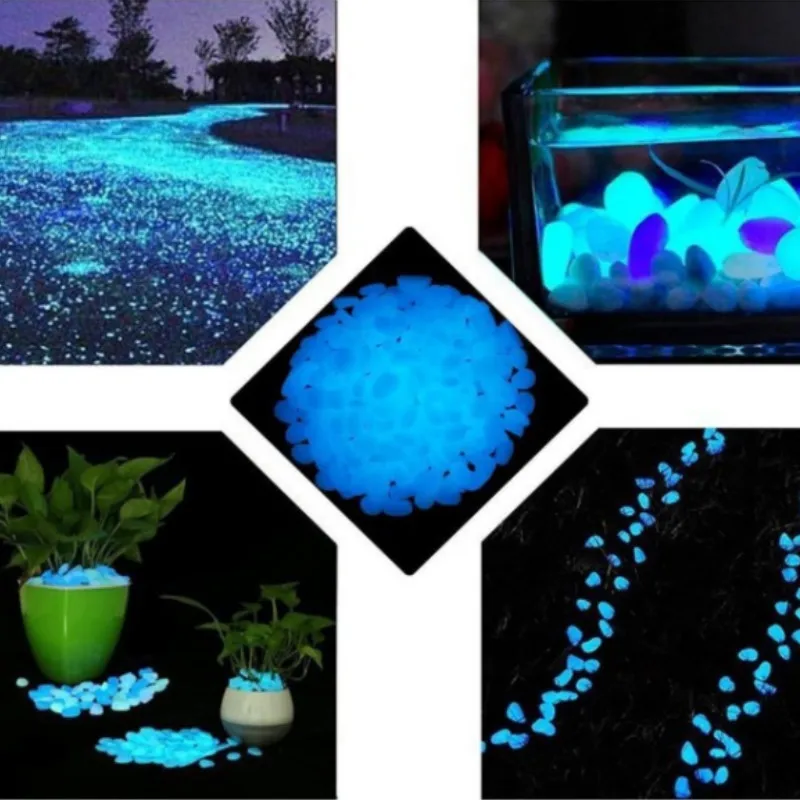 100 шт. световой камни Садоводство светящийся камень Рыбный бак озеленение
