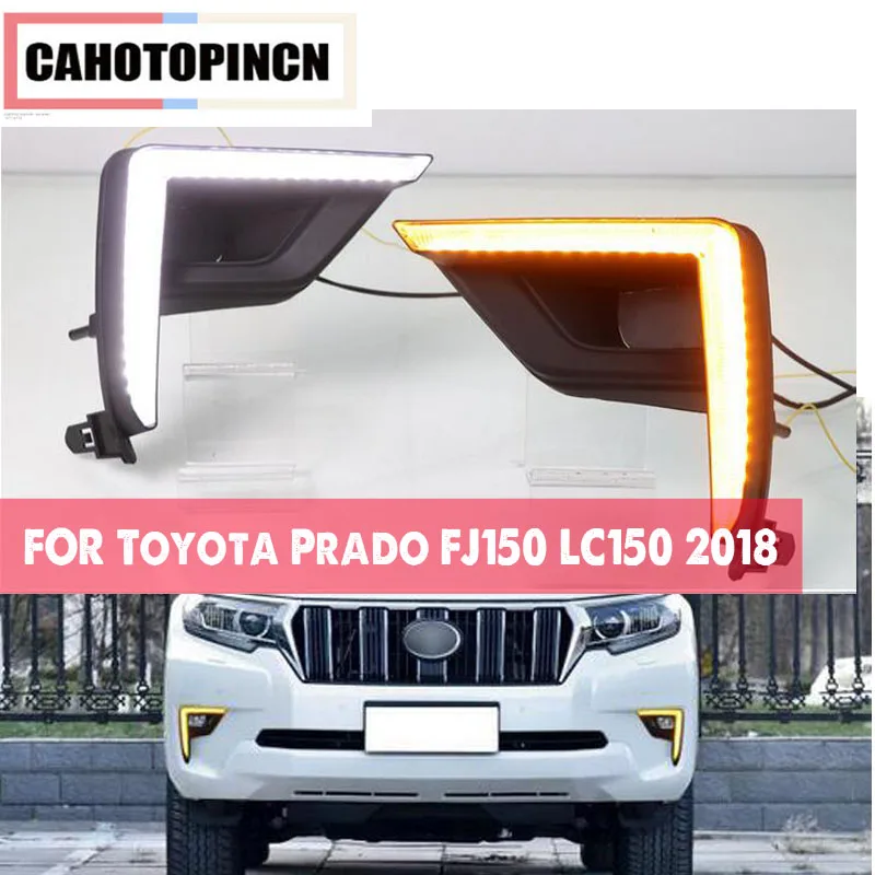 Для Toyota Prado FJ150 LC150 2018 Водонепроницаемый 12V светодиодный дневные ходовые огни