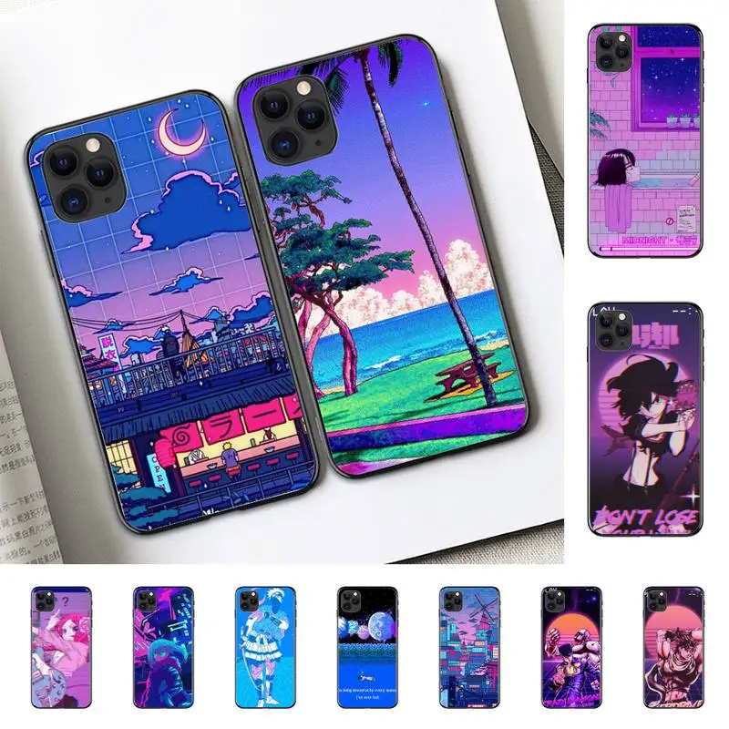 

Yinuoda Vaporwave Glitch Anime Phone Case for iPhone 8 7 6 6S Plus X 5S SE 2020 XR 11 12 mini pro XS MAX