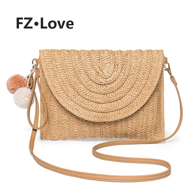 Соломенная Сумка через плечо плетеная соломенный клатч летний вечерний для