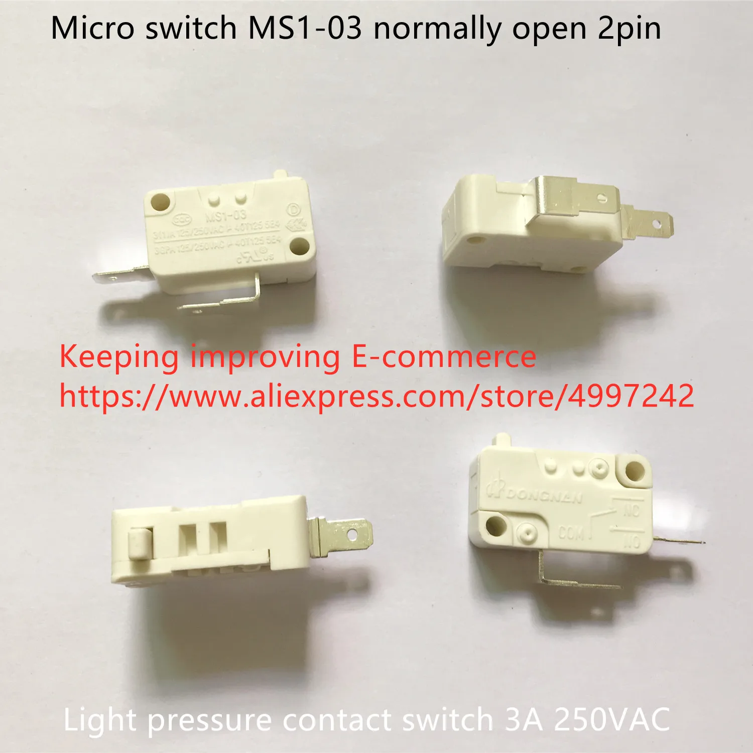 Оригинальный новый 100% микро переключатель 2pin MS1-03 нормально открытый свет